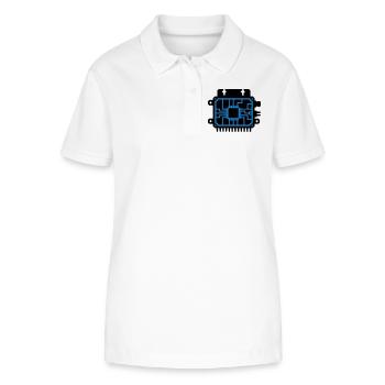Mikrochip Platine IT Logo - Stanley/Stella Frauen Bio-Poloshirt ELLISER - Weiß - Vorne - Anna (173cm)