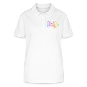 Abstract Lines Design 01 - Stanley/Stella Women’s Organic Polo Shirt ELLISER - white - Front - Anna (173cm)