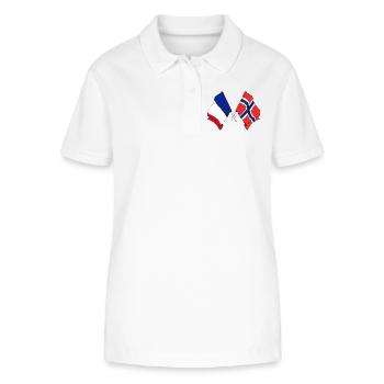 Flag of France and flag Norway - Stanley/Stella Women’s Organic Polo Shirt ELLISER - white - Front - Anna (173cm)
