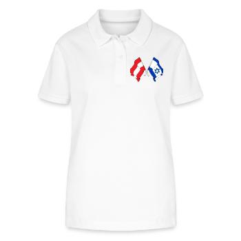 Drapeau Autriche, drapeau Israël - Polo bio ELLISER Stanley/Stella Femme - blanc - Devant - Anna (173cm)