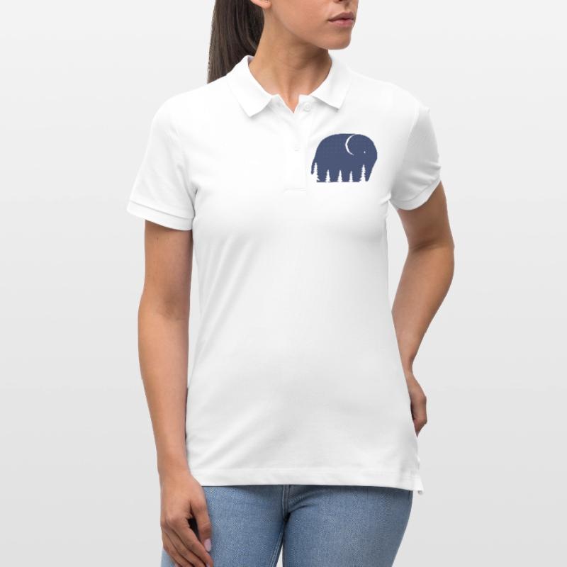 Ein Elefant oder ein Wald in dieser Fun Optical Illusi Stanley/Stella Frauen Bio-Poloshirt ELLISER