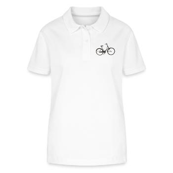 Female bike - Polo bio ELLISER Stanley/Stella Femme - blanc - Devant - Anna (173cm)