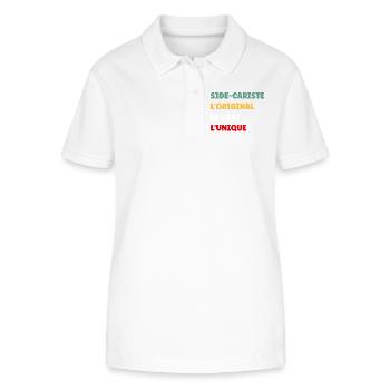 Sidecariste Original Le Vrai Unique - Polo bio ELLISER Stanley/Stella Femme - blanc - Devant - Anna (173cm)