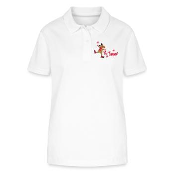 Funny Christmas - Stanley/Stella Women’s Organic Polo Shirt ELLISER - white - Front - Anna (173cm)