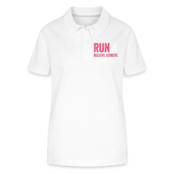 Marathon - Run. Believe. Achieve. - Stanley/Stella Women’s Organic Polo Shirt ELLISER - white - Front - Anna (173cm)