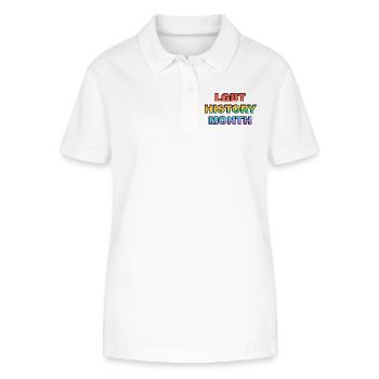 LGBT History Month Verlauf Regenbogentext - Stanley/Stella Frauen Bio-Poloshirt ELLISER - Weiß - Vorne - Anna (173cm)