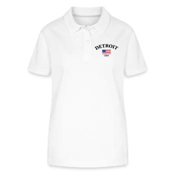 Detroit, USA - Stanley/Stella Frauen Bio-Poloshirt ELLISER - Weiß - Vorne - Anna (173cm)
