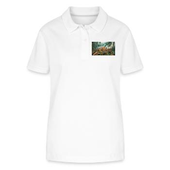 Stop Extinction: Forest Protection Design - Stanley/Stella Women’s Organic Polo Shirt ELLISER - white - Front - Anna (173cm)