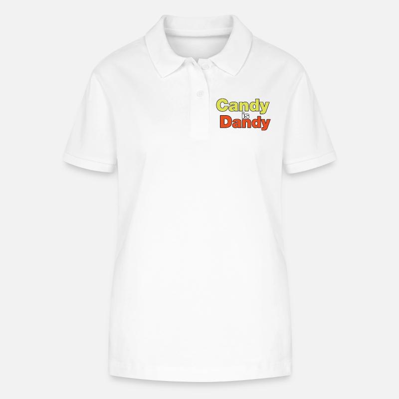 Candy is Dandy Bold Typographie - Polo bio ELLISER Stanley/Stella Femme - blanc