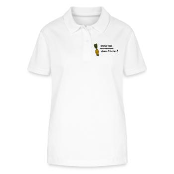 Immer mal etwas Frisches - Stanley/Stella Frauen Bio-Poloshirt ELLISER - Weiß - Vorne - Anna (173cm)