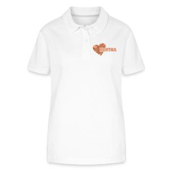 Vorname Bertha - Stanley/Stella Frauen Bio-Poloshirt ELLISER - Weiß - Vorne - Anna (173cm)