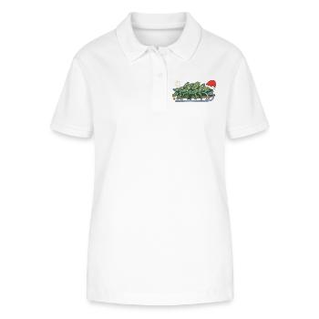 Weihnachtsbaum auf einem Schlitten - Stanley/Stella Frauen Bio-Poloshirt ELLISER - Weiß - Vorne - Anna (173cm)