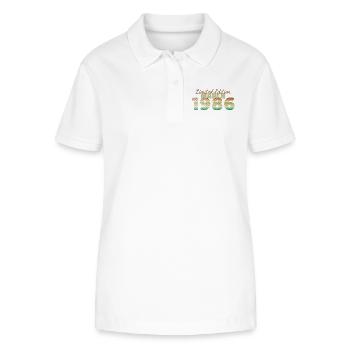 40. Geburtstag Limited Edition (SCR) 03/1986 - Stanley/Stella Frauen Bio-Poloshirt ELLISER - Weiß - Vorne - Anna (173cm)