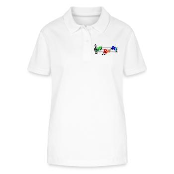 Do re mi Skala Farbe - Stanley/Stella Frauen Bio-Poloshirt ELLISER - Weiß - Vorne - Anna (173cm)