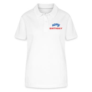 Happy Birthday Classic - Stanley/Stella Women’s Organic Polo Shirt ELLISER - white - Front - Anna (173cm)
