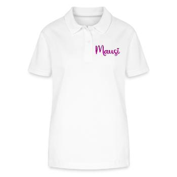 Mausi_herz - Stanley/Stella Frauen Bio-Poloshirt ELLISER - Weiß - Vorne - Anna (173cm)