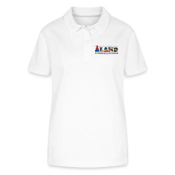 Aeland, wo meine Geschichte begann, Nordisches Erbe - Stanley/Stella Frauen Bio-Poloshirt ELLISER - Weiß - Vorne - Anna (173cm)