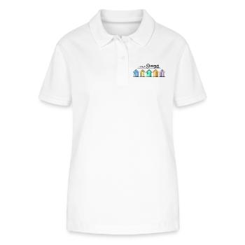 cabines de plage - Polo bio ELLISER Stanley/Stella Femme - blanc - Devant - Anna (173cm)
