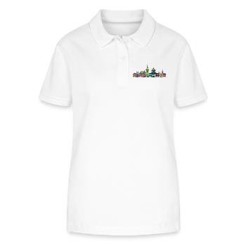 Silhouette urbaine de Berne Zytglogge Art moderne en ligne - Polo bio ELLISER Stanley/Stella Femme - blanc - Devant - Anna (173cm)