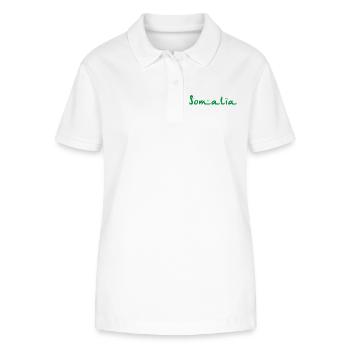 Somalia - Stanley/Stella Frauen Bio-Poloshirt ELLISER - Weiß - Vorne - Anna (173cm)