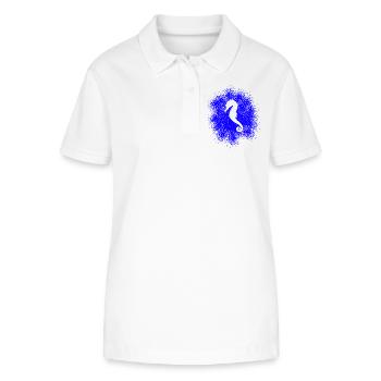 Hippocampe - Polo bio ELLISER Stanley/Stella Femme - blanc - Devant - Anna (173cm)