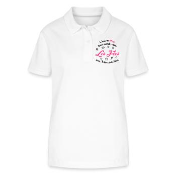 Fée / Fille / Reine / Naissance / Bébé / Mai - Stanley/Stella Women’s Organic Polo Shirt ELLISER - white - Front - Anna (173cm)