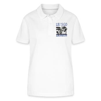 Charles Darwin Evolution textile gift idea - Stanley/Stella Women’s Organic Polo Shirt ELLISER - white - Front - Anna (173cm)