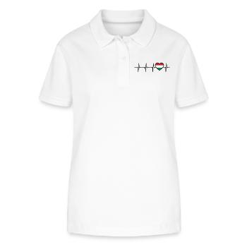 Hungarian Hungarian Heartbeat Hungary - Stanley/Stella Women’s Organic Polo Shirt ELLISER - white - Front - Anna (173cm)