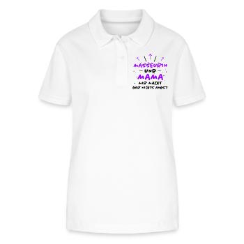 Masseurin Spruch Beruf Lustiges Masseurin Geschenk - Stanley/Stella Frauen Bio-Poloshirt ELLISER - Weiß - Vorne - Anna (173cm)