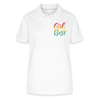 Mädchen - Stanley/Stella Frauen Bio-Poloshirt ELLISER - Weiß - Vorne - Anna (173cm)
