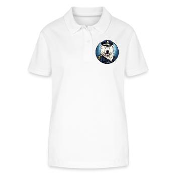 Polar Bear Police - Stanley/Stella Women’s Organic Polo Shirt ELLISER - white - Front - Anna (173cm)