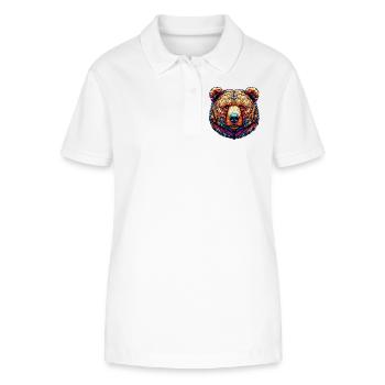 Bear - Stanley/Stella Women’s Organic Polo Shirt ELLISER - white - Front - Anna (173cm)