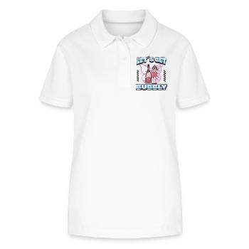 Let's Get Bubbly – Prosecco Spritz Vibes, Bachelor Party - Stanley/Stella Women’s Organic Polo Shirt ELLISER - white - Front - Anna (173cm)