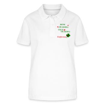 Mom  Grandma - Stanley/Stella Frauen Bio-Poloshirt ELLISER - Weiß - Vorne - Anna (173cm)