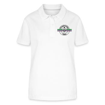 Championnats de tennis gagnant balle raquette coupe design - Polo bio ELLISER Stanley/Stella Femme - blanc - Devant - Anna (173cm)