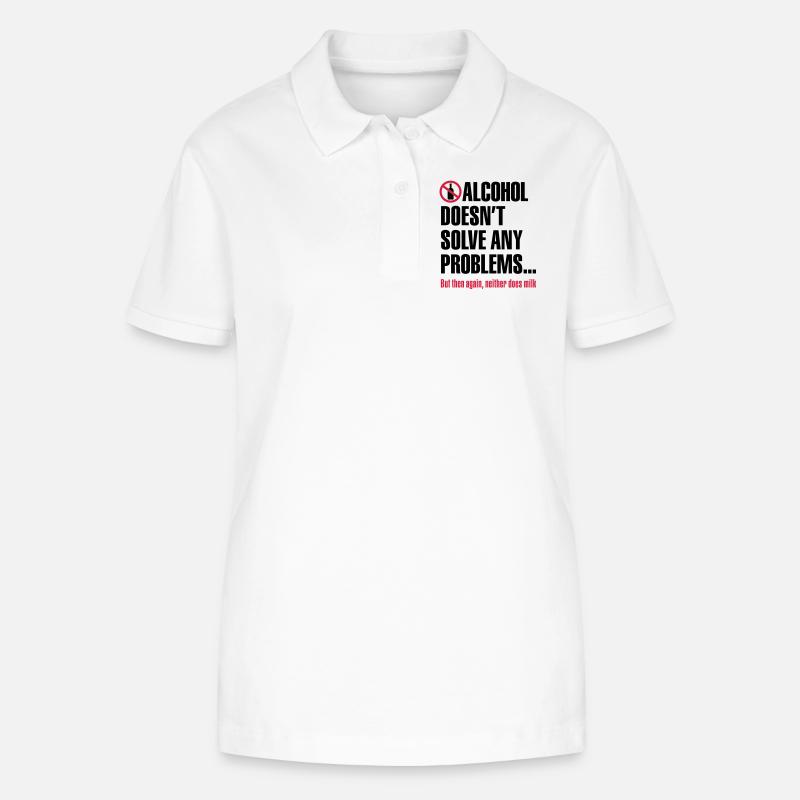 L'alcol non risolve tutti i problemi ... Ma allora - Polo ecologica da donna ELLISER di Stanley/Stella - bianco