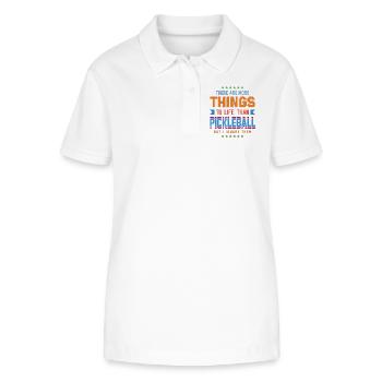 Pickleball - Stanley/Stella Women’s Organic Polo Shirt ELLISER - white - Front - Anna (173cm)