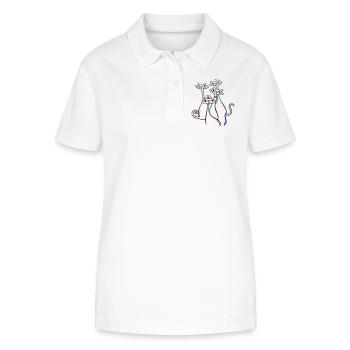 Cats in Pose - Stanley/Stella Women’s Organic Polo Shirt ELLISER - white - Front - Anna (173cm)