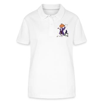 Citrouille fringante en manteau violet - Polo bio ELLISER Stanley/Stella Femme - blanc - Devant - Anna (173cm)
