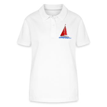 Yachtsman - Stanley/Stella Women’s Organic Polo Shirt ELLISER - white - Front - Anna (173cm)