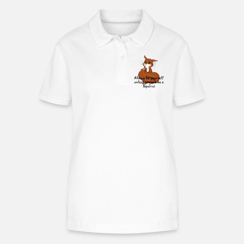 Sei ein Eichhörnchen - Stanley/Stella Frauen Bio-Poloshirt ELLISER - Weiß