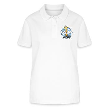 Giraffe Leave-it-behind - Stanley/Stella Frauen Bio-Poloshirt ELLISER - Weiß - Vorne - Anna (173cm)