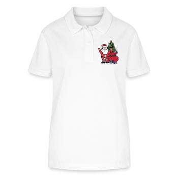Frohe Weihnachten euch allen - Stanley/Stella Frauen Bio-Poloshirt ELLISER - Weiß - Vorne - Anna (173cm)
