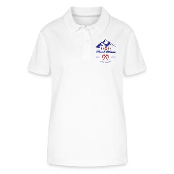 Plus haute montagne des Alpes du Mont-Blanc - Polo bio ELLISER Stanley/Stella Femme - blanc - Devant - Anna (173cm)