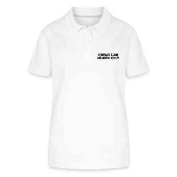 private club members only - Stanley/Stella Women’s Organic Polo Shirt ELLISER - white - Front - Anna (173cm)