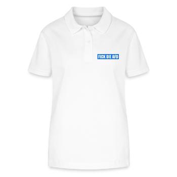 Fick die afd - Stanley/Stella Frauen Bio-Poloshirt ELLISER - Weiß - Vorne - Anna (173cm)