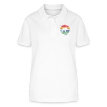 Wildschwein - Stanley/Stella Frauen Bio-Poloshirt ELLISER - Weiß - Vorne - Anna (173cm)