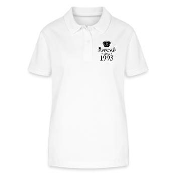 Né en 1993 - Fantastique depuis 1993 - Polo bio ELLISER Stanley/Stella Femme - blanc - Devant - Anna (173cm)