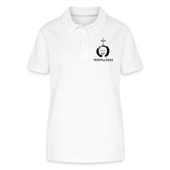 Enzo zen smiley Ensie Achtsamkeit - Stanley/Stella Frauen Bio-Poloshirt ELLISER - Weiß - Vorne - Anna (173cm)