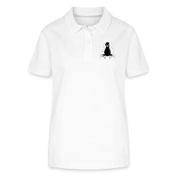 Lustiger Bowling Pin - Stanley/Stella Frauen Bio-Poloshirt ELLISER - Weiß - Vorne - Anna (173cm)